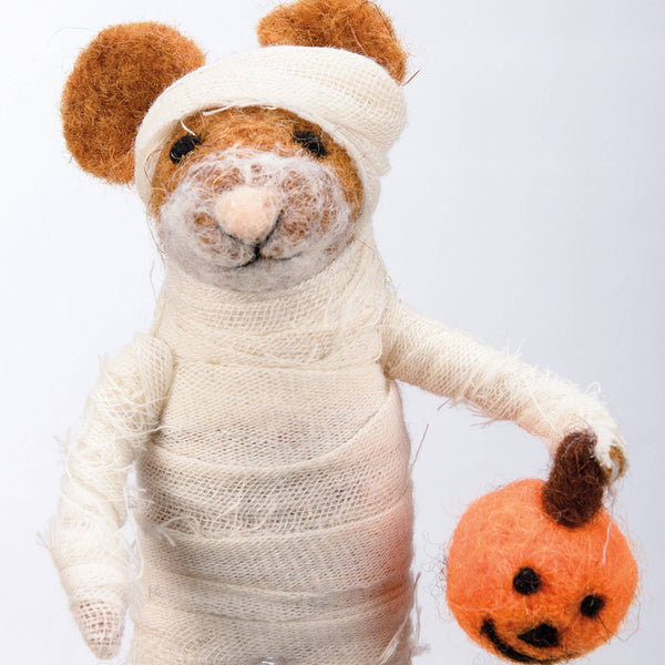 Ornament, Felt, Mummy Mouse Critter