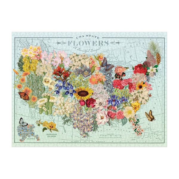 Puzzle, Wendy Gold USA State Flowers 1000 Pc