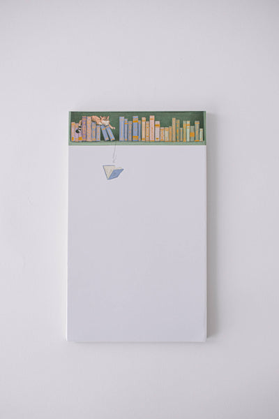 Notepad, Sneaky Bookshelf Cat
