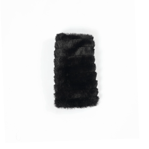 Gloves, Fingerless Faux Fur Tasmin, Black
