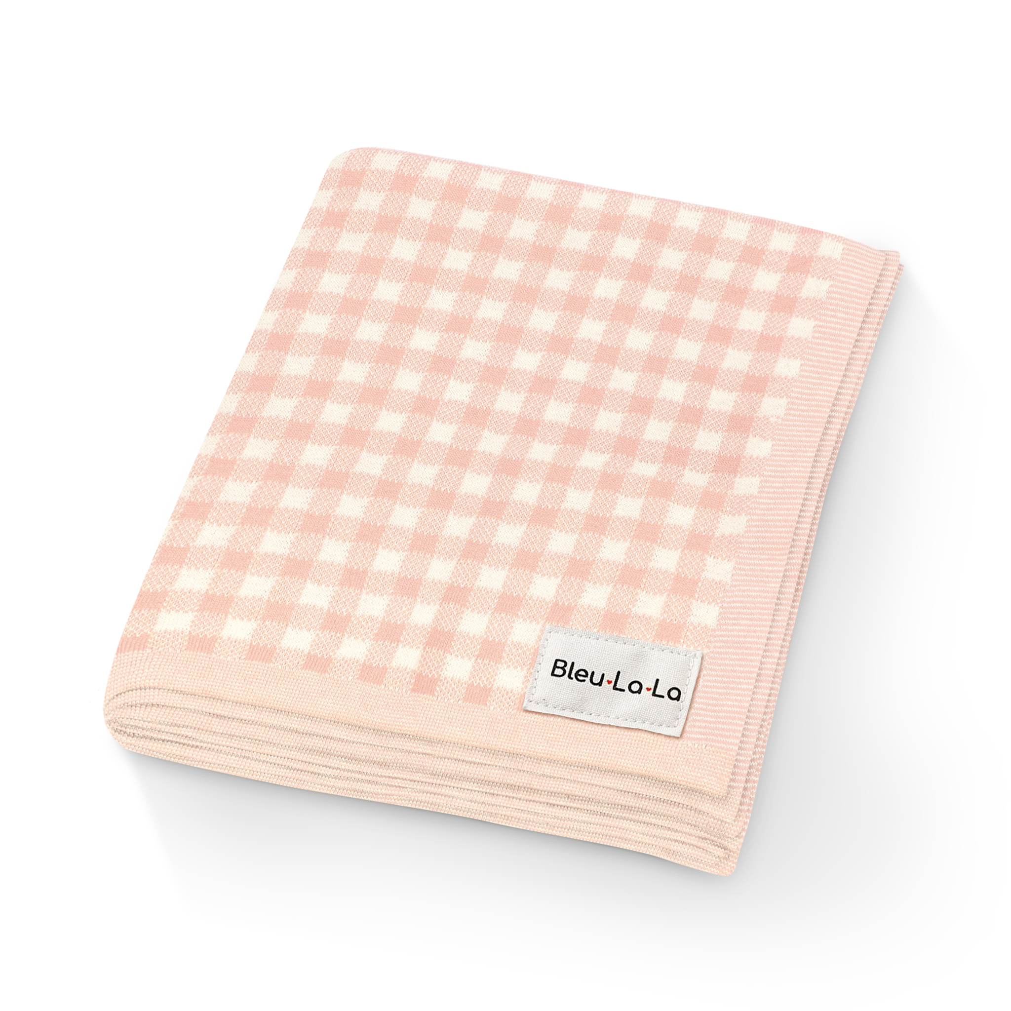 Baby Blanket, 100% Cotton Swaddle Receiving Plaid Pink