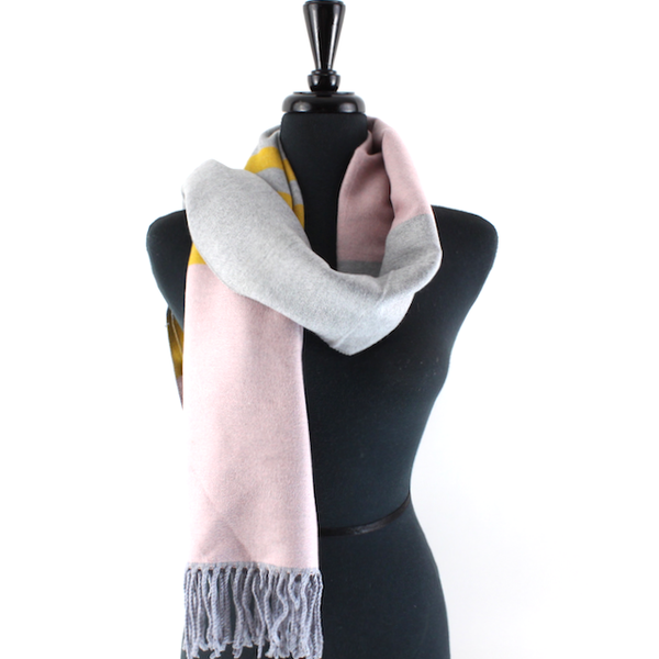Scarf, Buttercup Reversible Pink