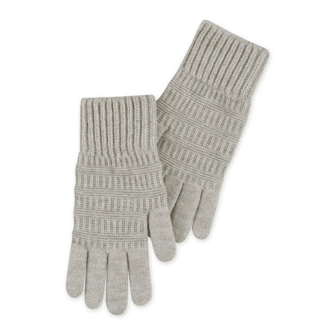 Gloves, Emery Knit- Light Gray