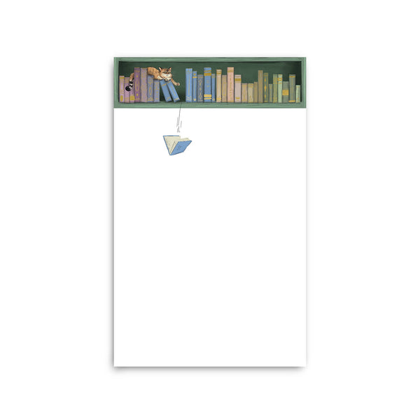 Notepad, Sneaky Bookshelf Cat