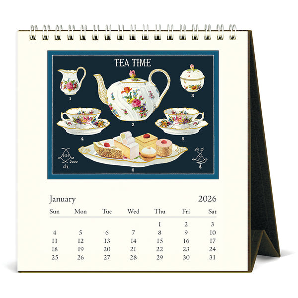 2026 Calendar, Desk, Tea Time