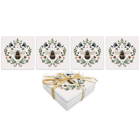 Coasters Set/4, Secret Bee