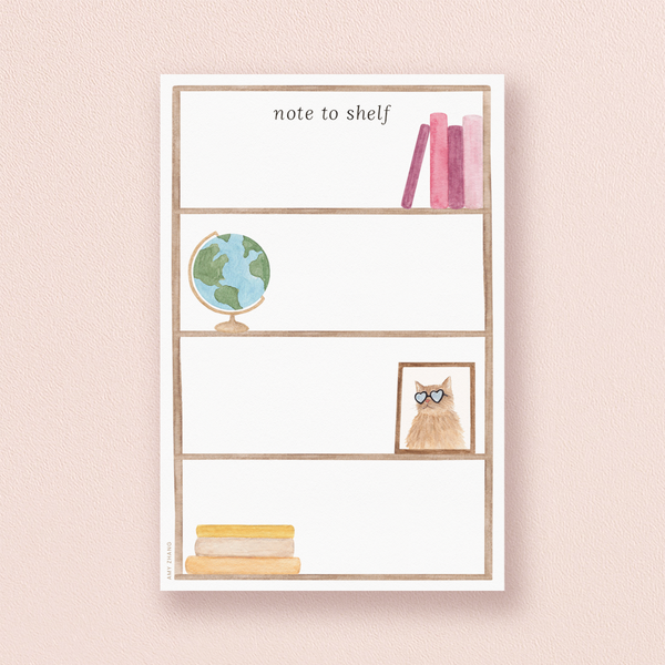Notepad, Note To Shelf — Book Pun To-Do List