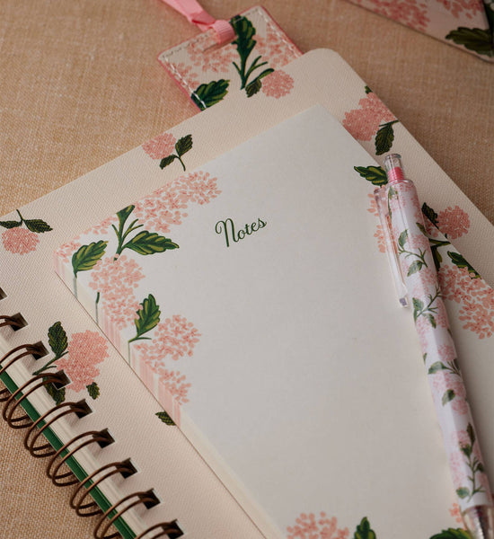 Hydrangea Notepad, Pink