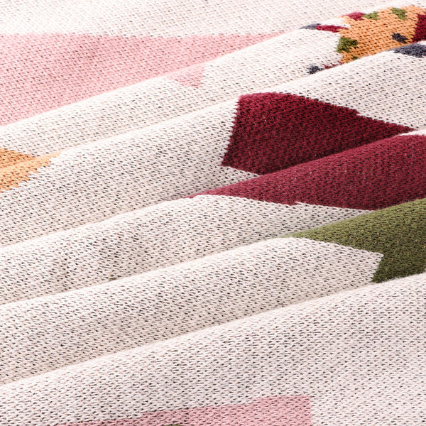 Baby Blanket, Organic Jacquard Alphabet, Pink