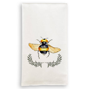 Tea Towel, Bee with Laurel Wreath