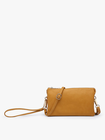 Crossbody/Wristlet, Riley 3 Compartment Mustard