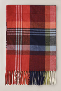 Scarf, Giant Check Cashmere Feel,  Multi