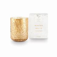 Winter White Boxed Crackle Glass Candle, 8.3 oz