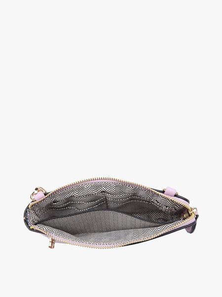 Crossbody/Wristlet w/ Twist Lock Closure: Taupe