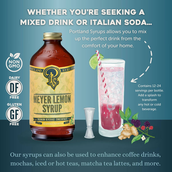 Bar/Beverage Mixer: Meyer Lemon Syrup 12oz