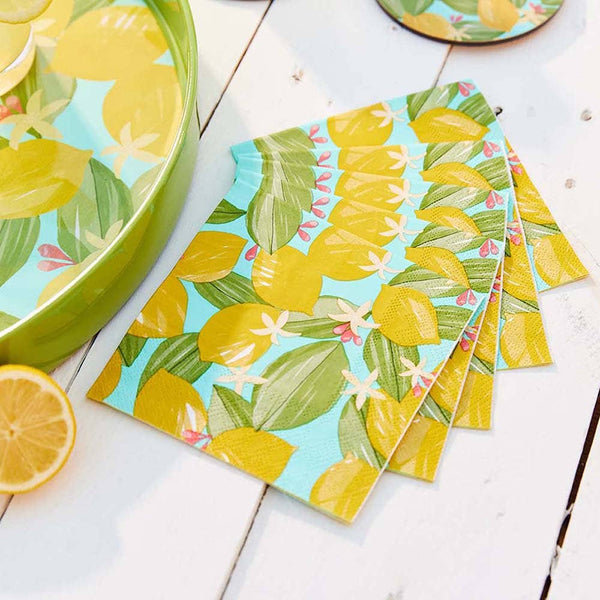 Napkins,  Cocktail, Lemon Blossoms