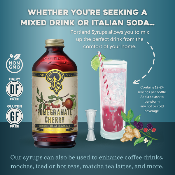 Bar/Beverage Mixer: Pomegranate Cherry Syrup 12oz