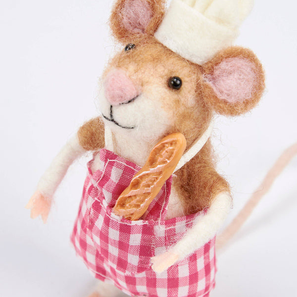 Ornament, Felt, Baker Mouse Critter