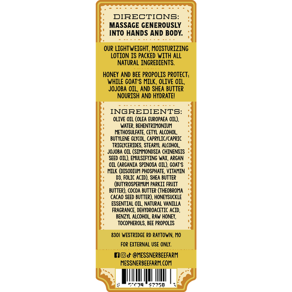 Honeysuckle Vanilla - Milk and Honey Lotion - 8oz