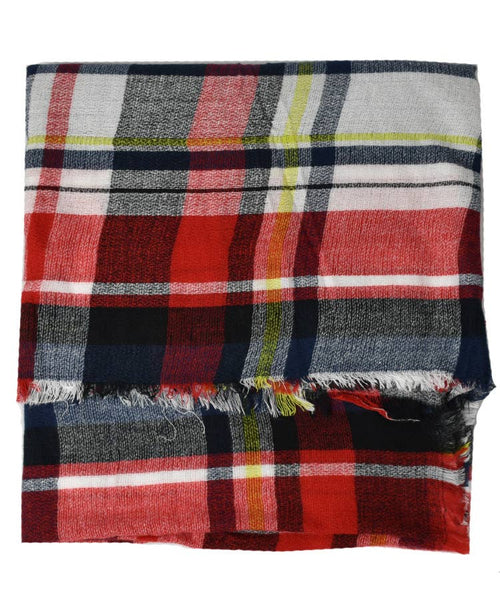 Blanket Scarf, Plaid Navy