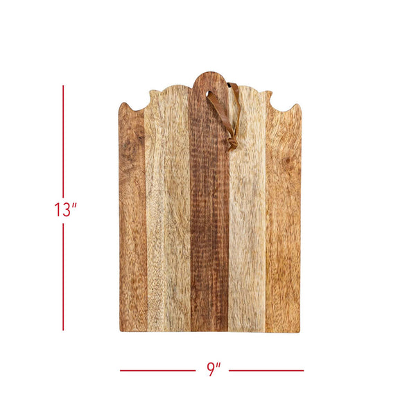 Florence Flourish Top Pieced Charcuterie Board Mango Wood