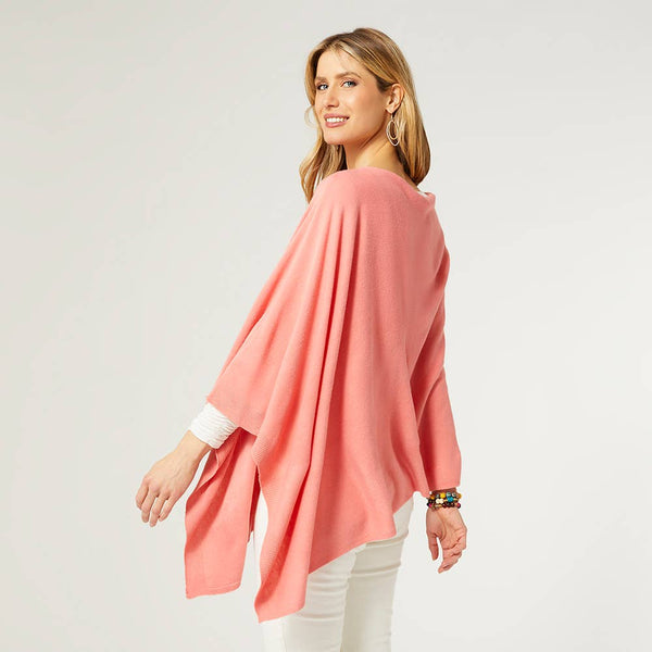 Poncho, Lightweight, Light Coral / One Size