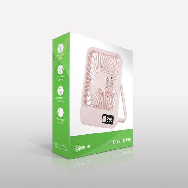 Portable Desktop Fan, Pink