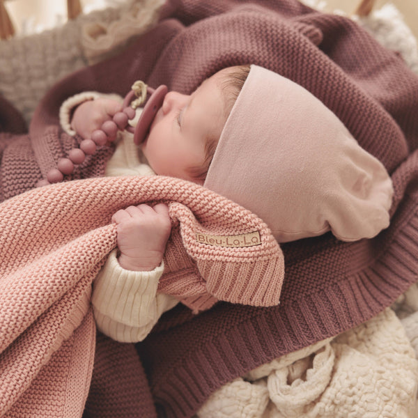 Baby Blanket, Organic Cotton : Blush Pink