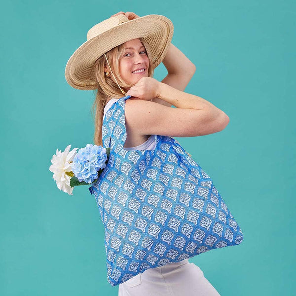 Reusable Shopper Tote, Fifer Blue