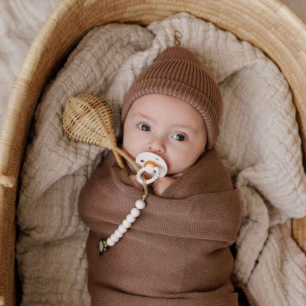 Pacifier + Clip Set, Sky Blue