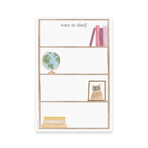 Notepad, Note To Shelf — Book Pun To-Do List