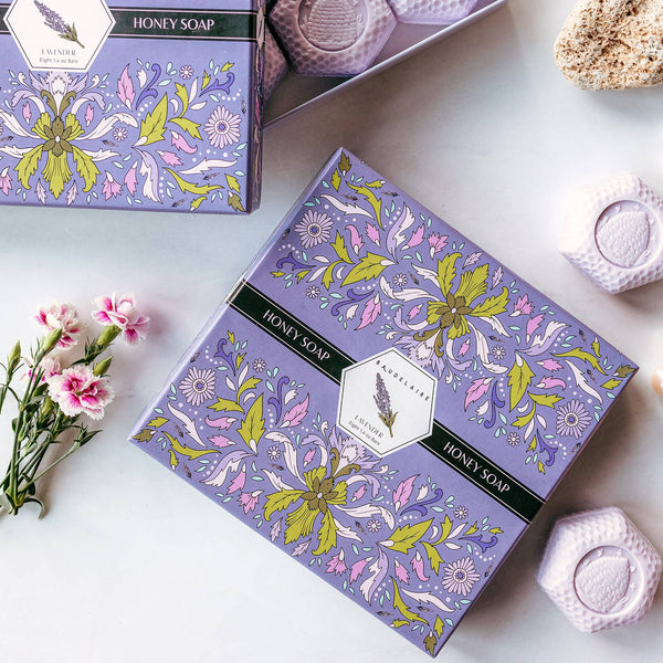 Lavender Honey Soap 1.4oz - Gift Box 8-Bar