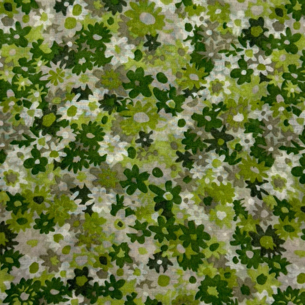 Scarf, Meadow Floral with Tassels: Green