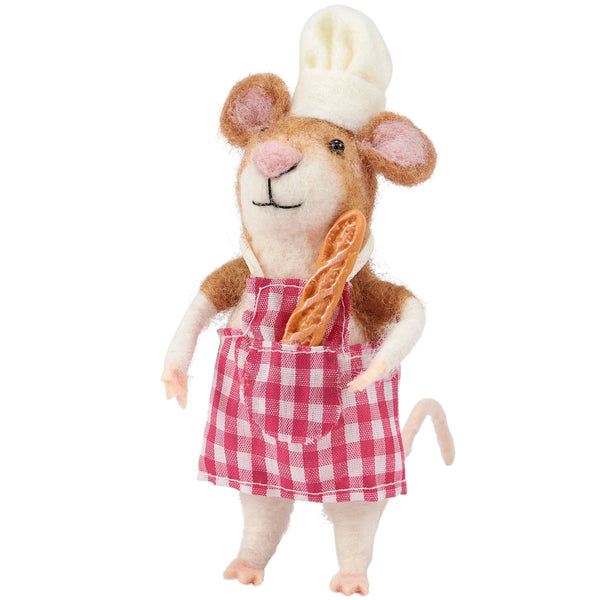 Ornament, Felt, Baker Mouse Critter