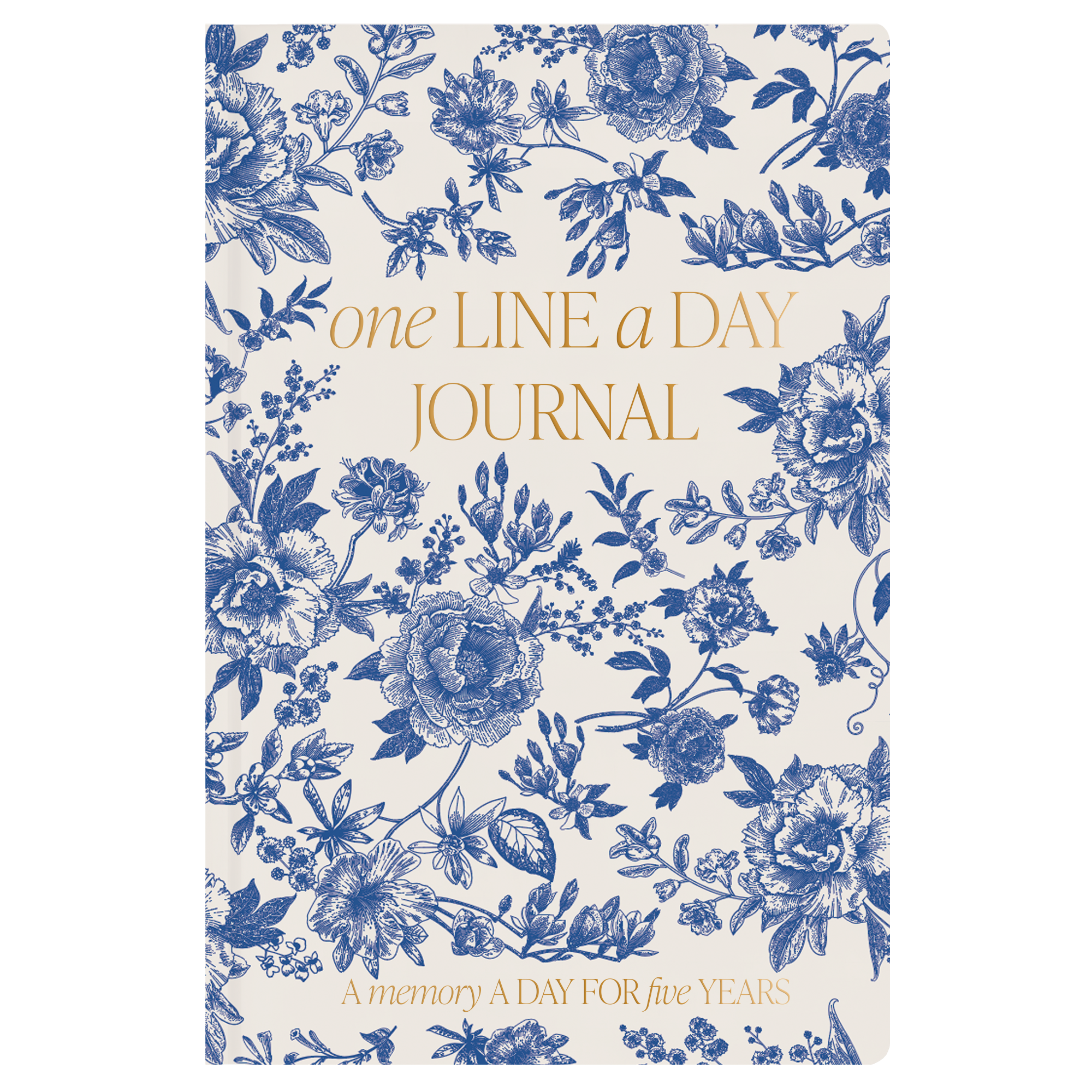 Journal, One Line a Day Blue Flowers