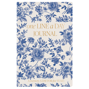 Journal, One Line a Day Blue Flowers