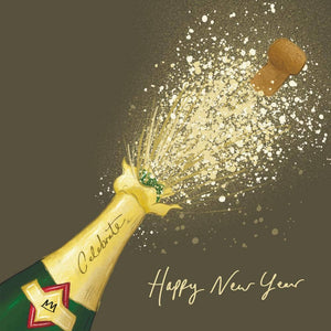 Napkins, Cocktail, Burst of Bubbles Happy New Year
