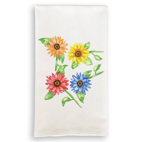 Tea Towel, Four Flowers