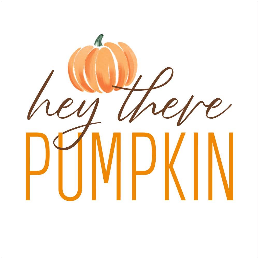 Napkins, Cocktail, Hey There Pumpkin