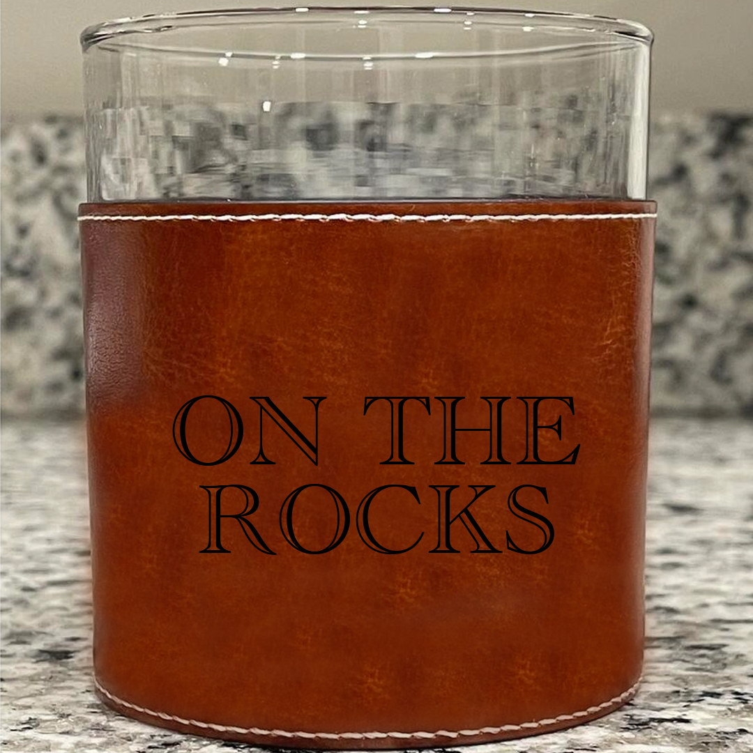 Rocks Glass, On The Rocks Faux Leather