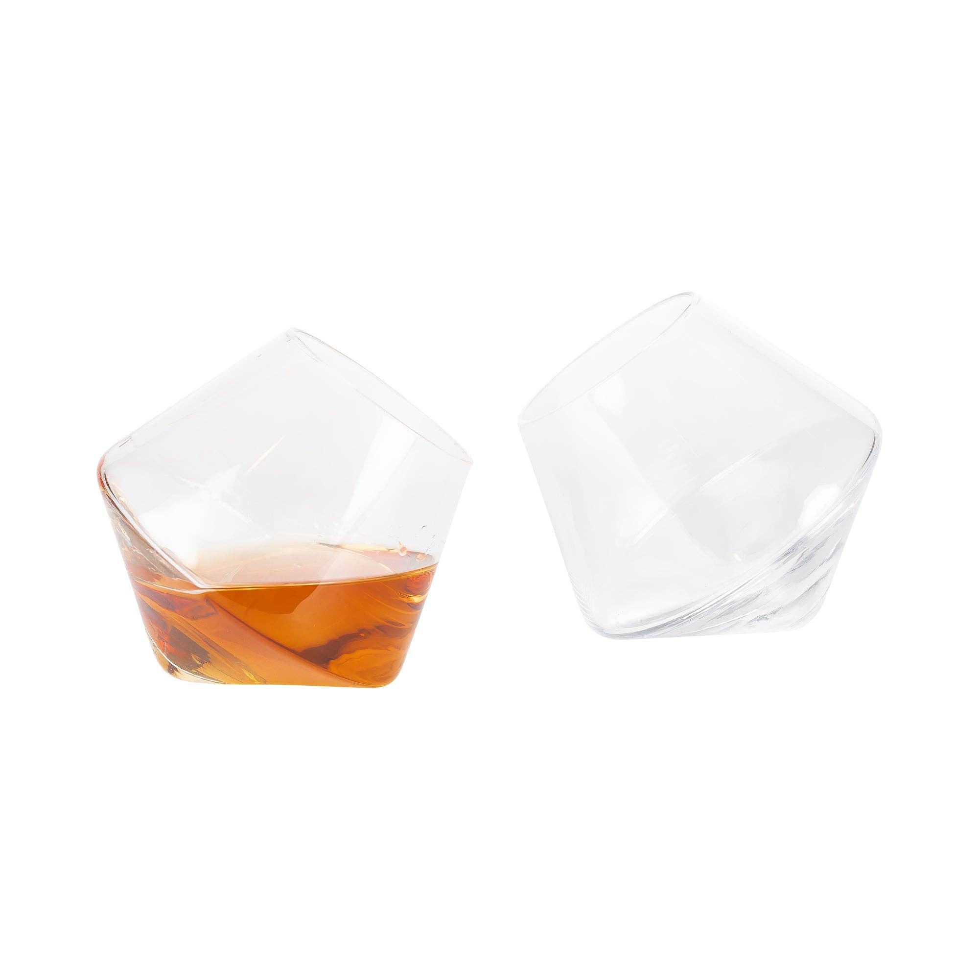 Mad Man Tilted Bourbon Glass Gift Set