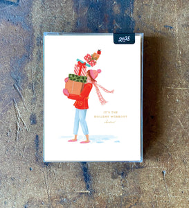 Boxed Cards, Cheers to the Holiday Workout Set/6