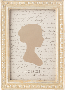 Frame, 4x6, Antique Silver/Cream