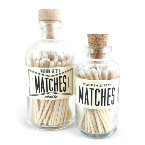 Matches, Apothecary Jar, White