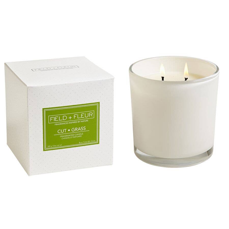 Cut Grass 2 Wick Candle, 12oz
