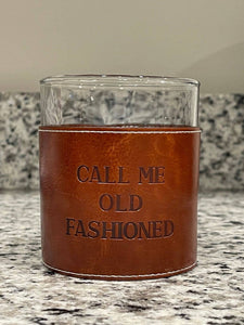 Rocks Glass, Call Me Old Fashioned Faux Leather