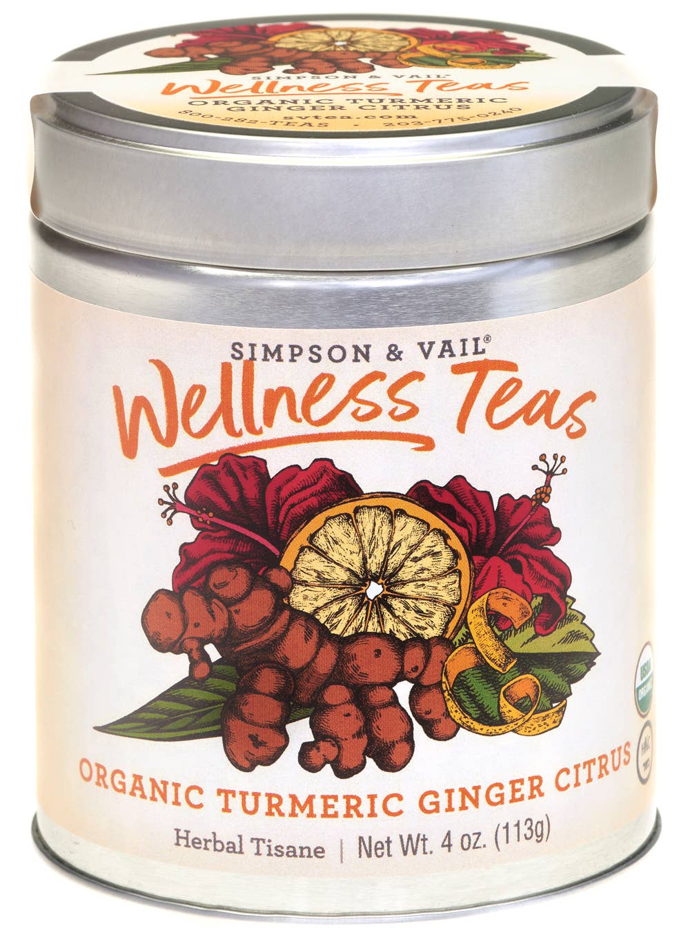 Tea Tin, Turmeric Ginger Citrus, Loose Leaf