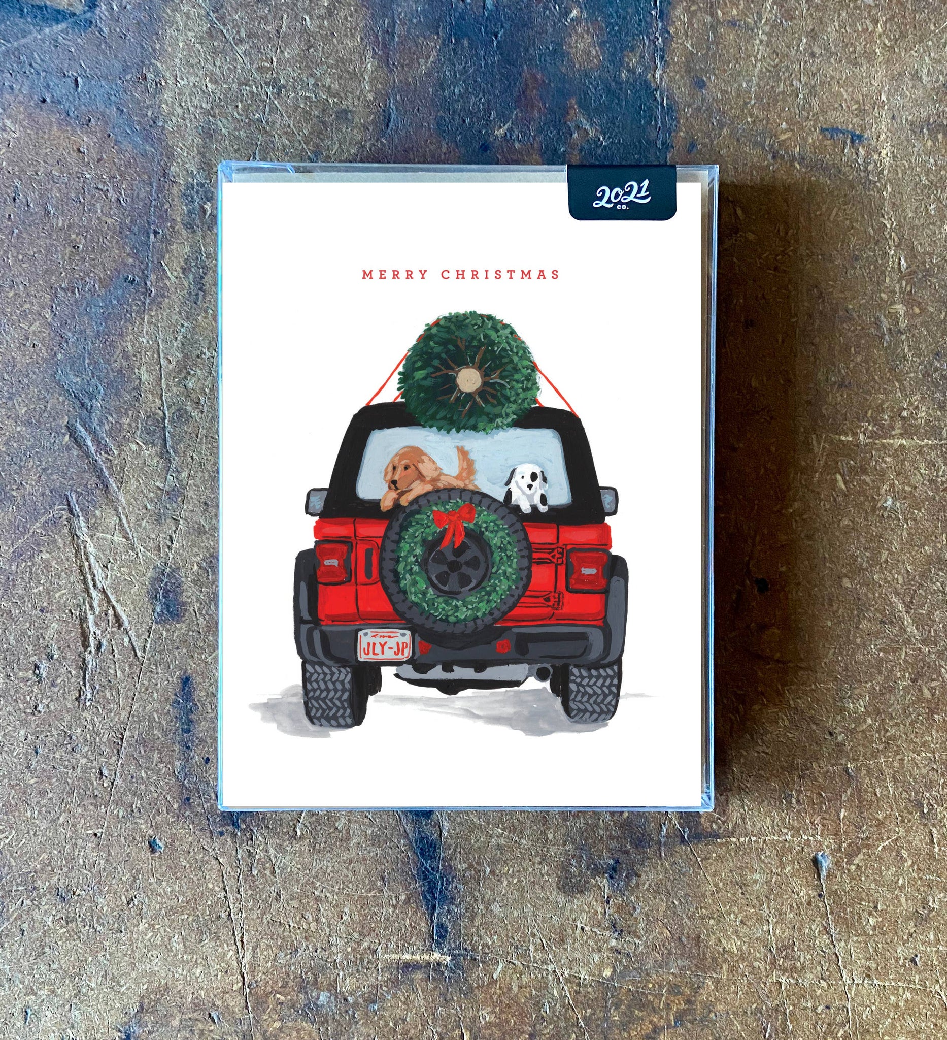 Boxed Cards, Jolly Jeep Christmas Set/6
