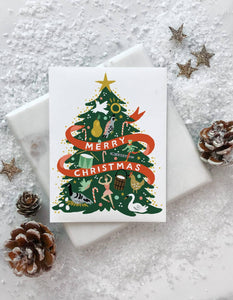 Boxed Cards, Twelve Days Tree Cards, Set/8