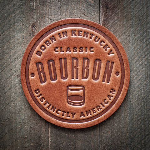 Leather Coaster, Bourbon